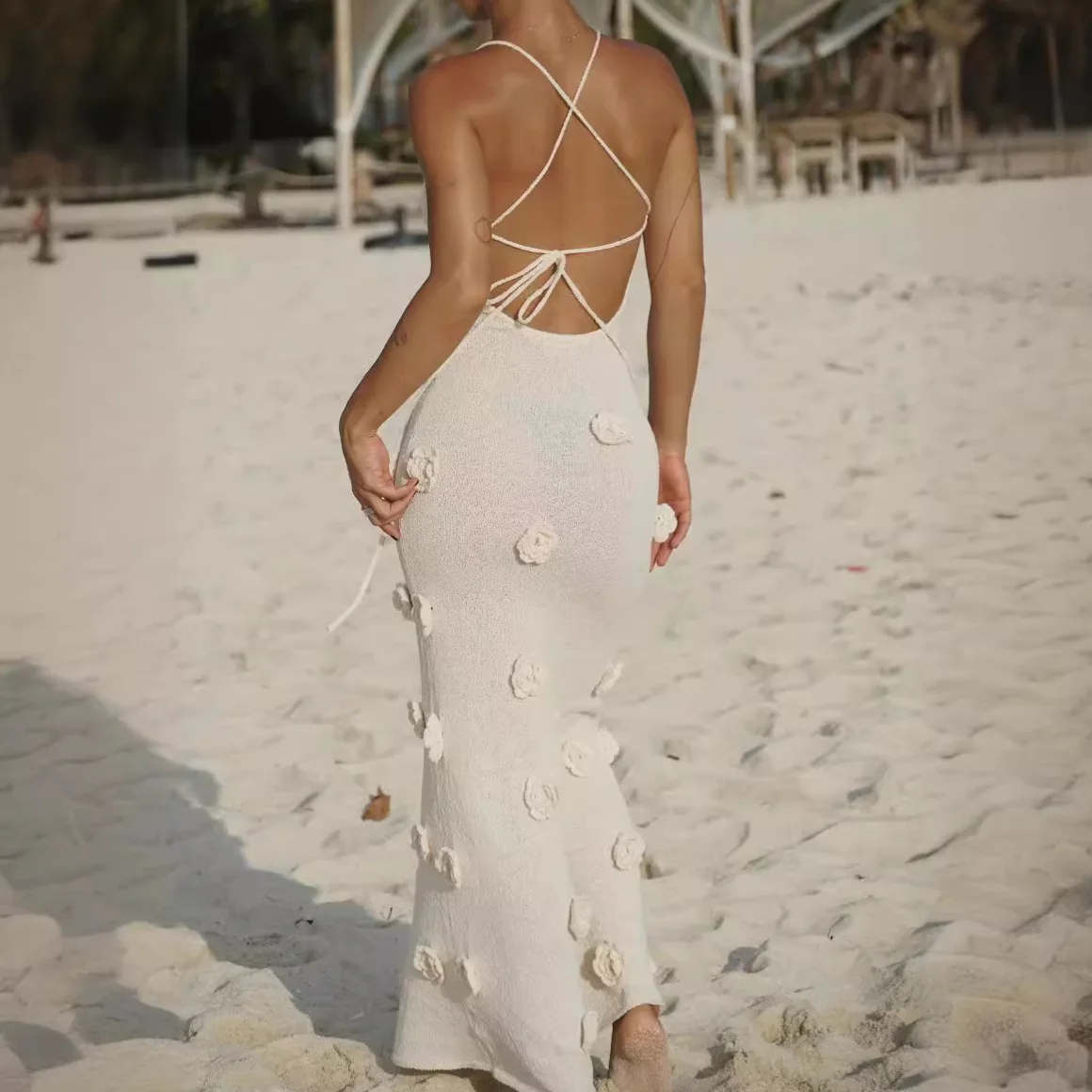 섹시한 니트 벨트 하이웨이스트 롱 스커트 여성용 크로스보더 패션 고품질 폴리에스터 소재