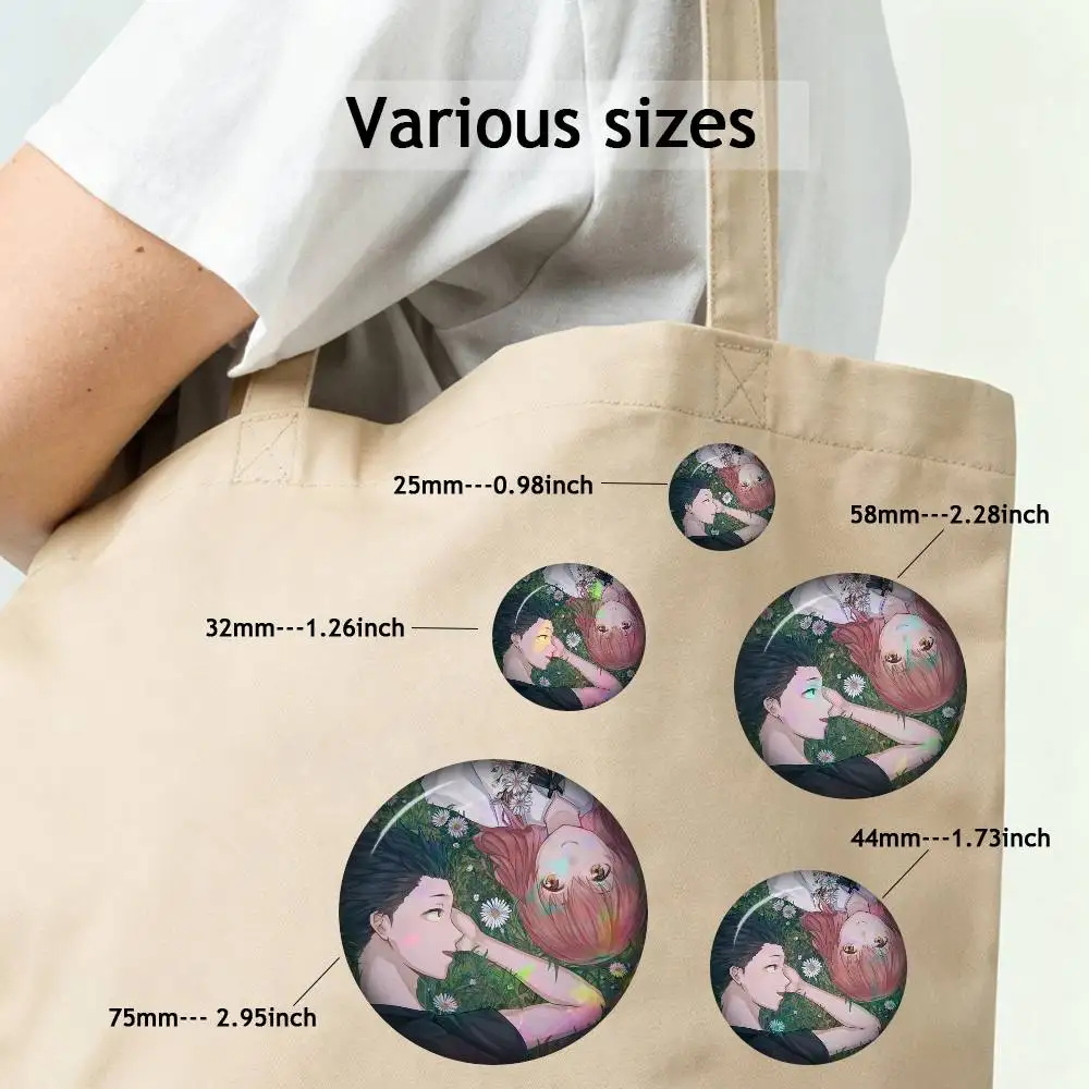 A Silent Voice Badges 25 32 44 58 75 Mm Round Cosplay Pin Bag Decor Fans Collect Friends Gifts Brooch Souvenir