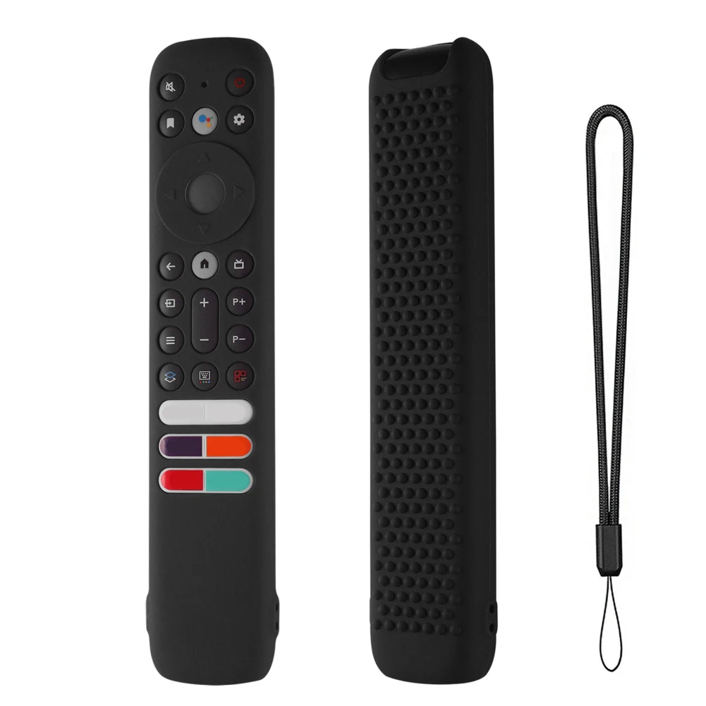 Silicone Case Compatible For TCL RC902V FMR4 FAR2 FMR1 Tv Voice Remote Control Cover Protector With Lanyard