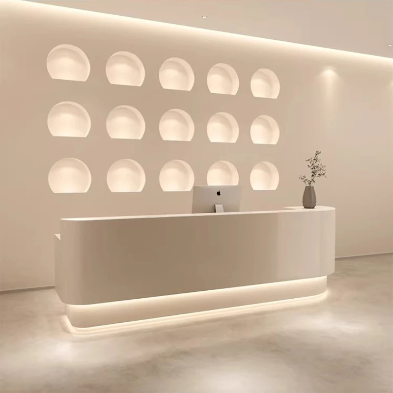 120 160 180 200 220 240 260 280 300cm baking paint Computer desk Customer center reception desk bureaux de travail furniture