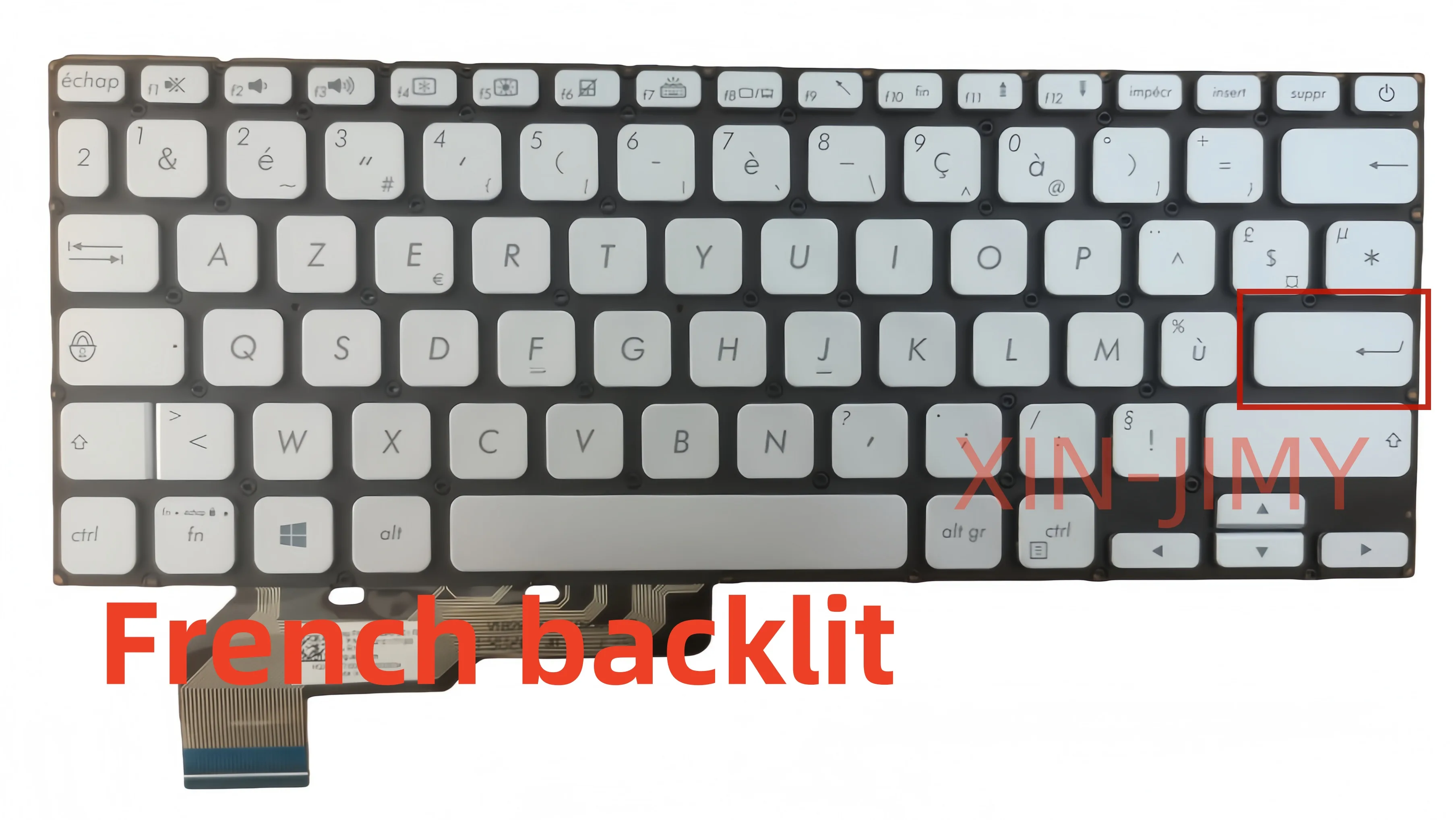French Azerty layout with backlit silver Laptop Keyboard  For Asus ADOL14F A403F S403F X403F ADOL14F ADOL14FA