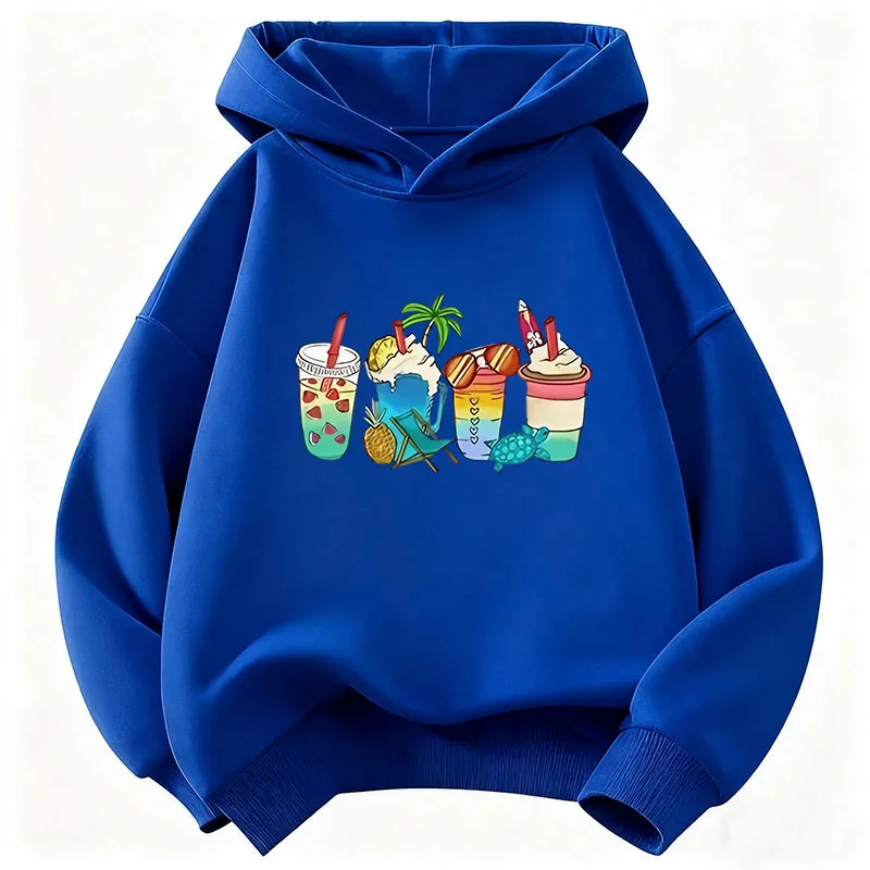 Y2k Juice Colorful Design Hoodie Kids Children's Sweatshirt Hoody for Boys Girls Casual Hoodies Y2k Clothes
