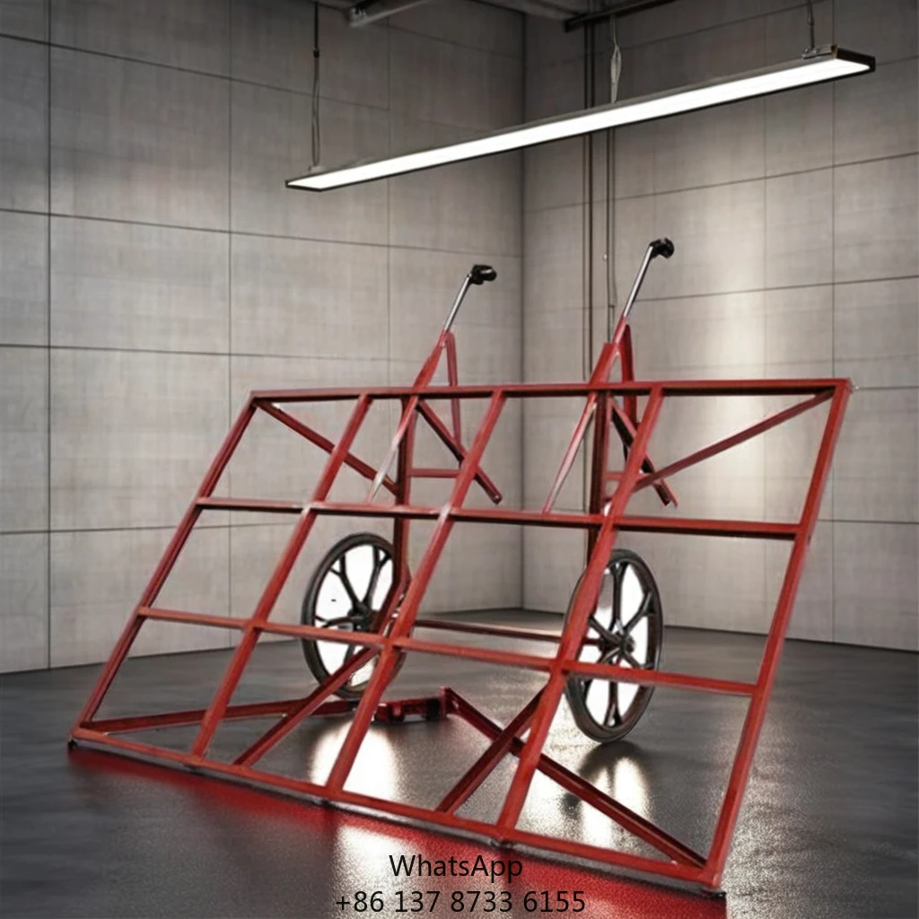 Special Design Widely Used Red Customized Countertop Install Slab Carts Handling Equipment For Granite Slab