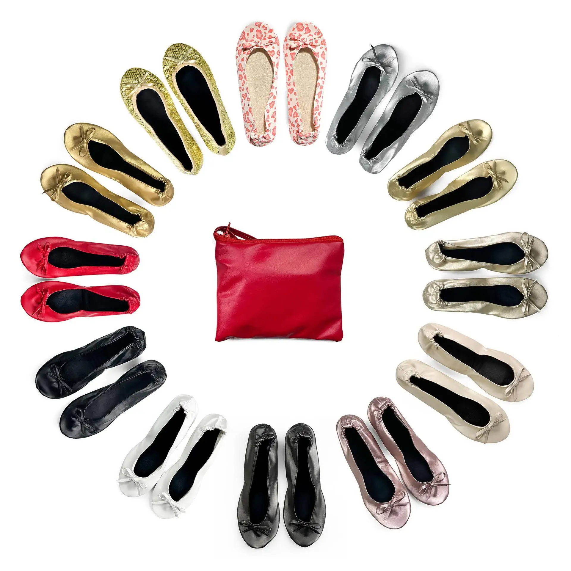 

Wedding Dance Shoes Indoor Flat No-Tie Marriage Ballet Slippers Cross-Border Best-Selling Stackable Home Comfort Slippers