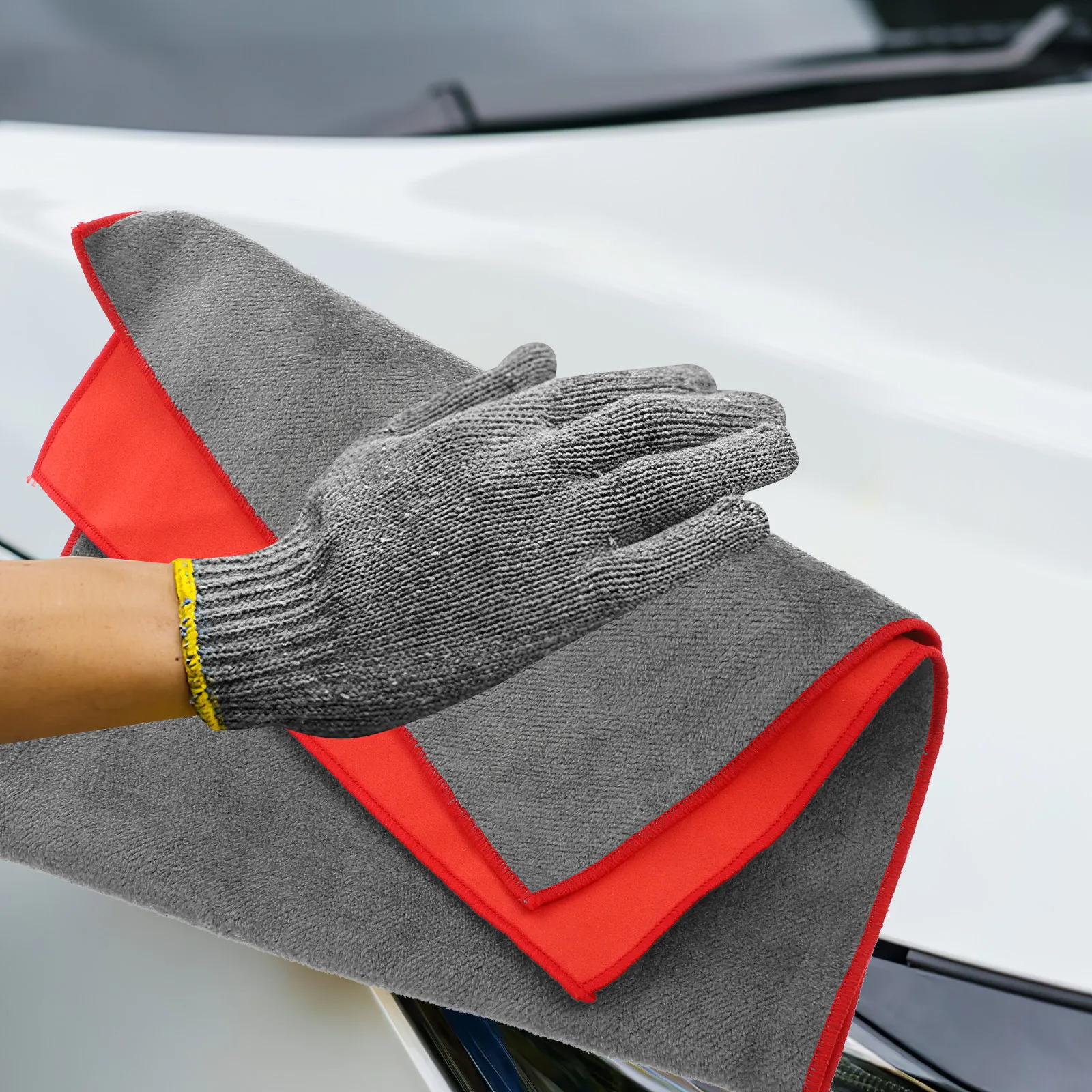 2Pcs Car Drying Towel Super Absorbent Suede Fabric Cleaning Cloth Reusable Large Size Car Wash Drying Towel Scratch Free