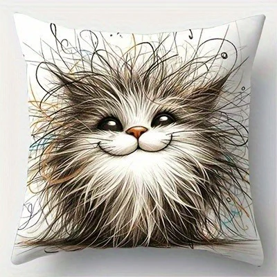 Cute Animal Pillowcase in 1 Set ,Sofa bedroom cushion cover, single-sided printing, without pillow core