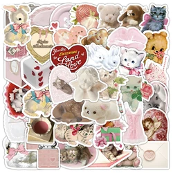 10/30/50pcs ​Cute Pink Girls Stickers Ins Style Coquette Cartoon Decoration DIY Skateboard Fridge Phone Scrapbooking Wall Decals