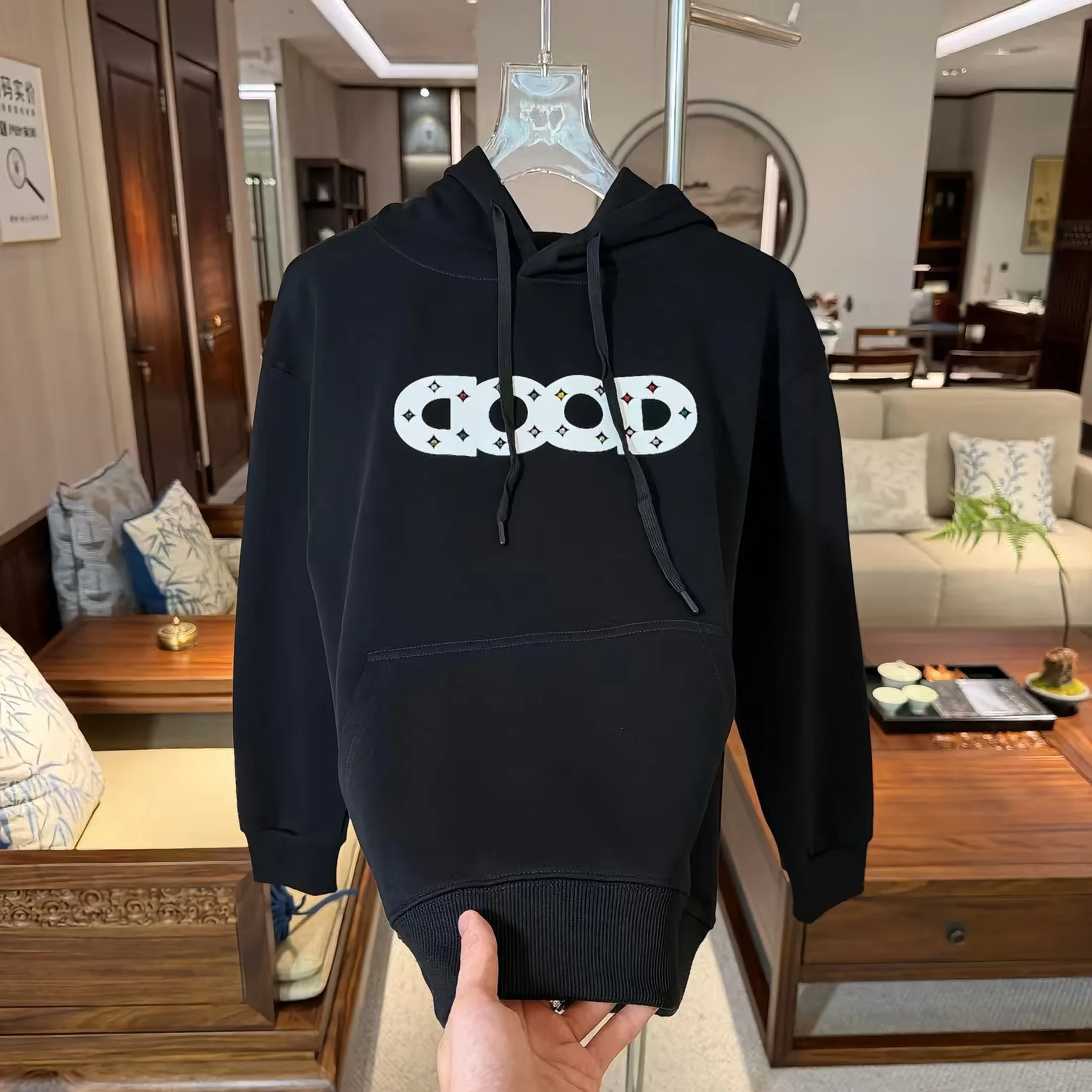 2025 جديد فضفاض عادية مقنع كم طويل البلوز الخريف الشتاء موضة شخصية تنوعا عادية الدافئة هوديي للرجال