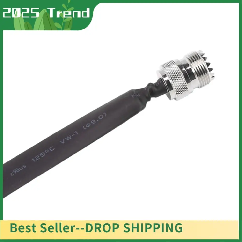 Top Deals Door/Window Pass Through Flat RF Coaxial Cable SO239 UHF Female To UHF Female 50 Ohm RF Coax Pigtail Extension Cord