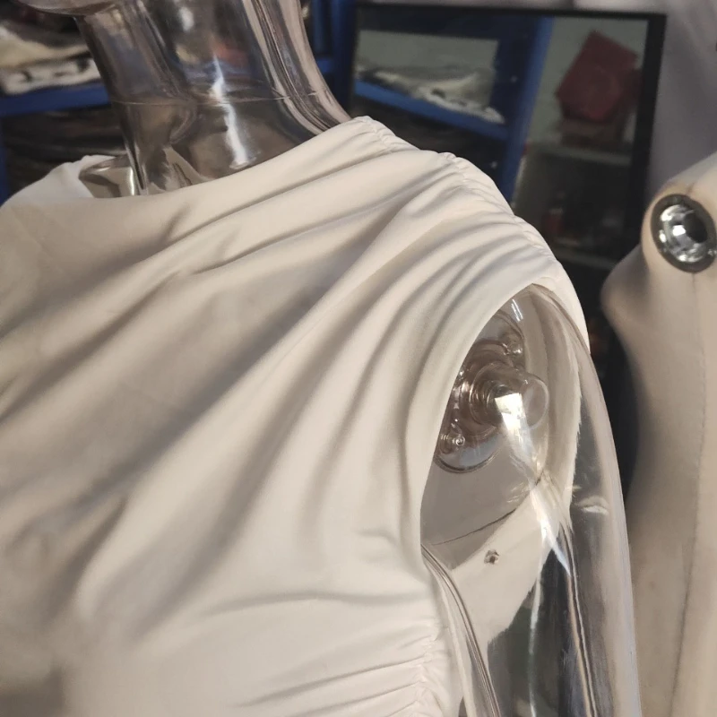 2026年夏 フレンチスタイル レディース サテンワンピース ピュアな魅力 ウエストシェイプ 細見え ヒップラップ マキシ丈ワンピース エレガントなイブニングウェア