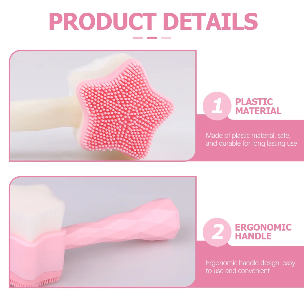 Escova facial de silicone manual, limpeza facial, massagem corporal, ferramenta de cuidados com a pele, lavagem de viagem