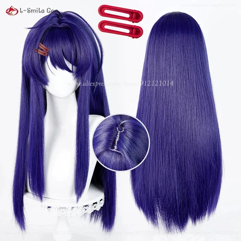 

Kind Mita Cosplay Wig Long Blue Kindness Mita Wigs Heat Resistant Synthetic Hair Mita Anime Costumes Wig For Women + Wig Cap