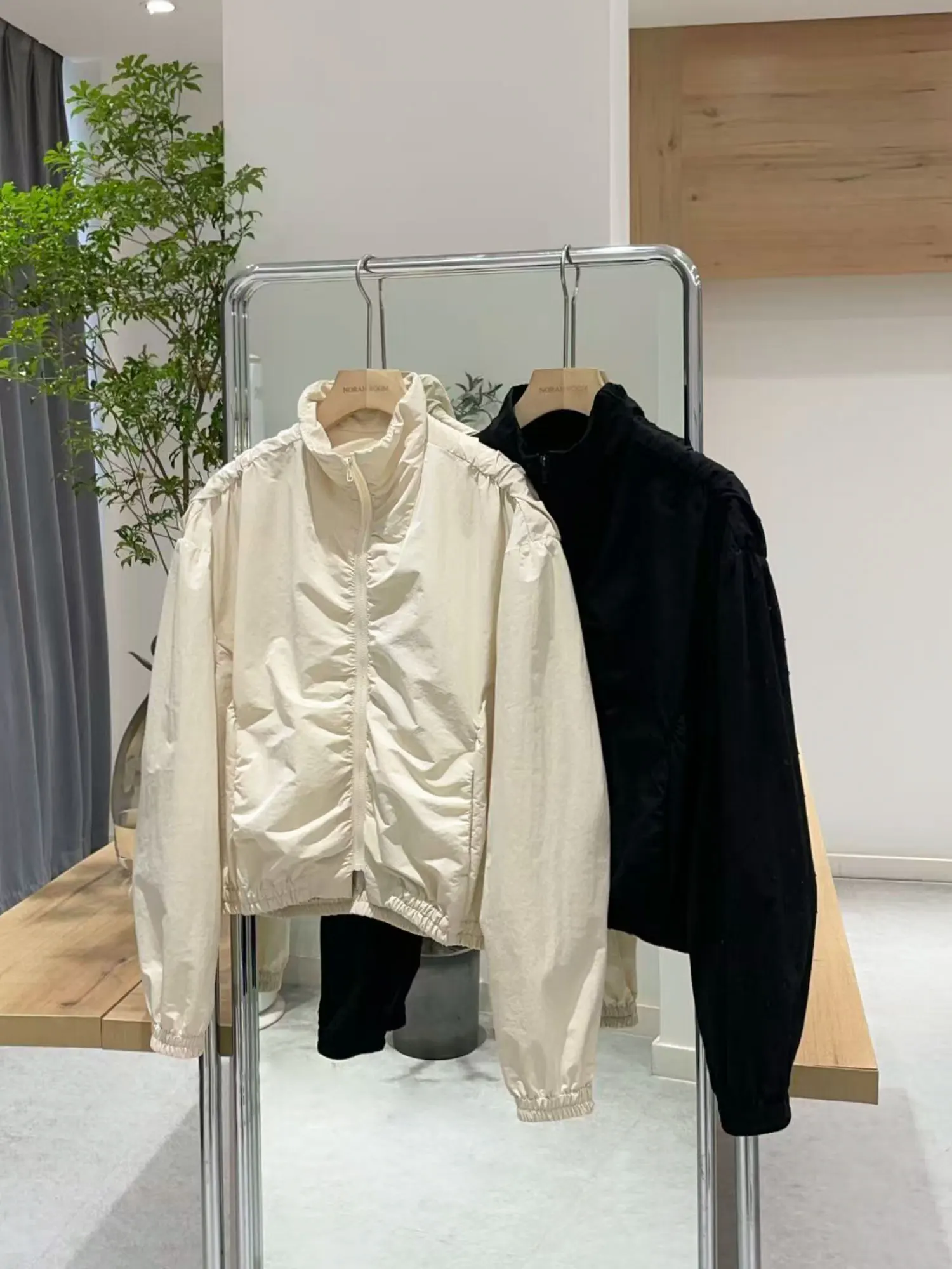 Authentic Noxiao La  Brand Embroidered Jacket Coat  Skirt Autumn Winter New Arrival Casual Style Cotton Long Sleeve