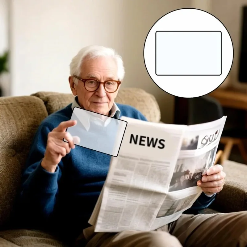 

1PC Magnifier Magnifying PVC Plastic Sheet Easy Handhold Full Page Reading Aid Low Vision for Books Reading Newspaper 180*120mm