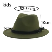Kids Hat Girls Boys Small Hats for Women 52cm 54cm Cute Fedoras Child Felted Hat Solid Panama Jazz Caps New Sombreros De Mujer