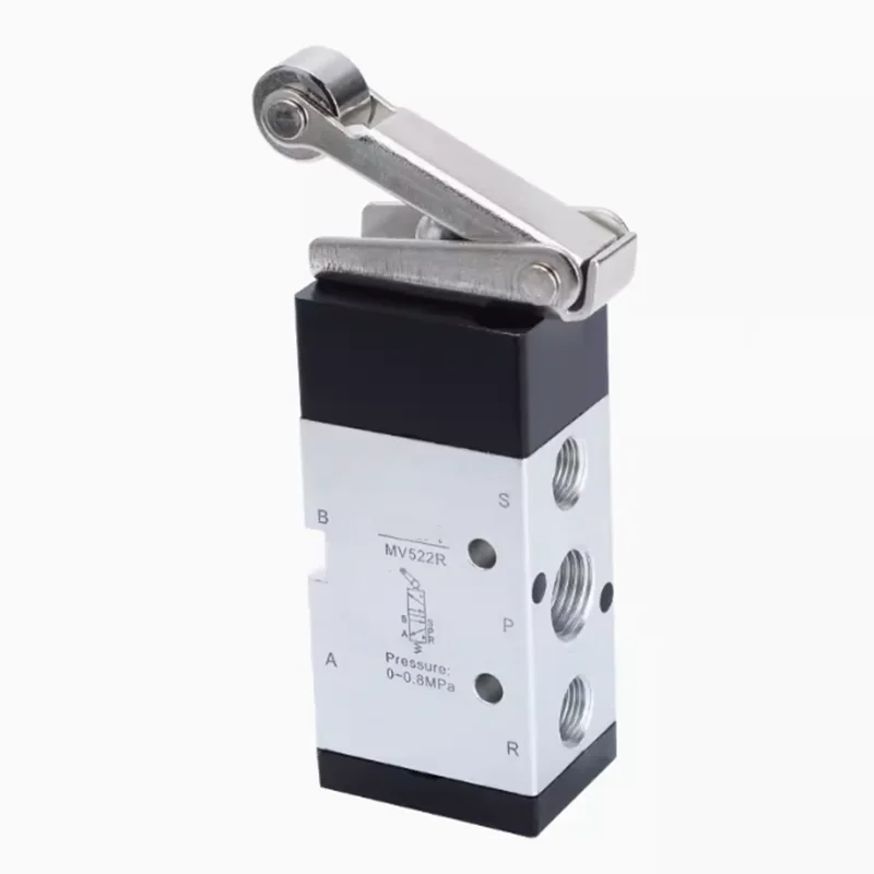 Pneumatic Solenoid Valve JMJ-07 Two position Five way 01 04 06 05 02 Roller Button Self locking Knob Pneumatic Mechanical Valve