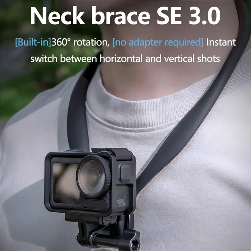 【MUST-HAVE】For DJI Poeket 3 Compatible Silicone Neck Holder- Chest Mount Action Camera Accessory