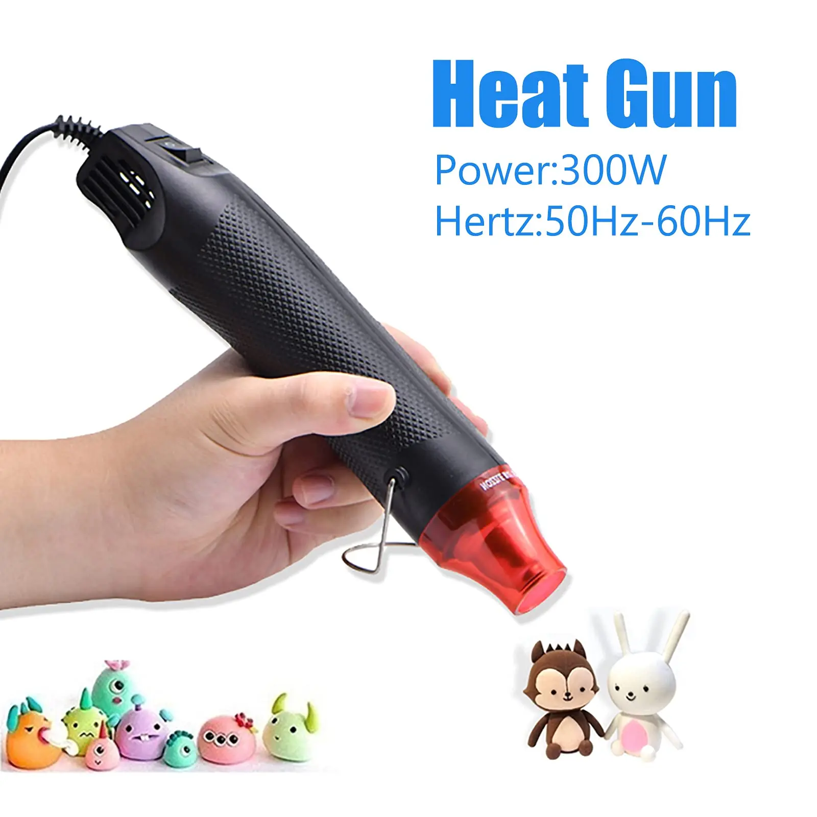 110V/220V Mini Hot Air Gun 300W Portable Heat Tool For Crafts Embossing Shrink Wrap Drying Paint Professional