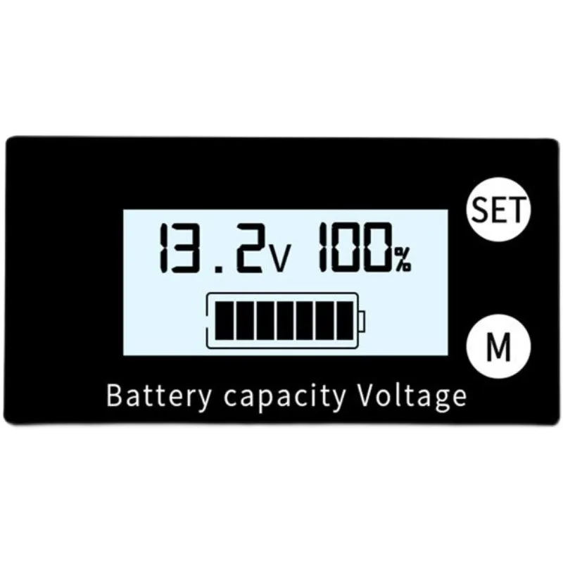 Imagem -03 - Medidor de Tensão para Carro e Motocicleta Indicador de Capacidade da Bateria Chumbo-ácido Lítio Lifepo4 Alarme Voltímetro dc 8v100v 12v 24v 48v 72v