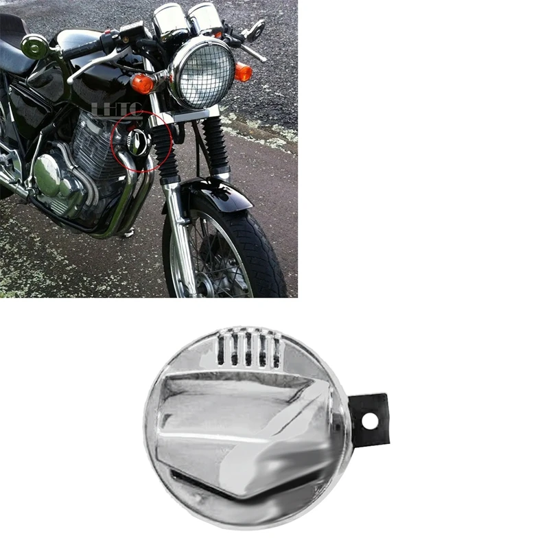 Chrome Motorcycle 12V Super Loud 110Db 94Mm Electric Horn For Honda Kawasaki For  Chrome Cover Motor Accessories