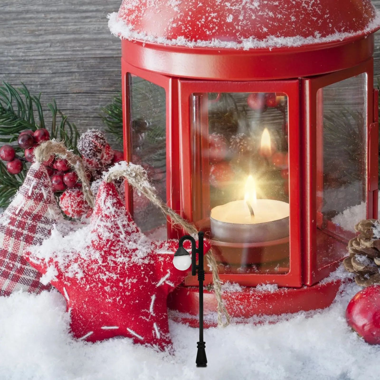 

Набор из 6 миниатюрных металлических уличных фонарей для ландшафтного дизайна, декор для сада, железнодорожных макетов, аксессуар для освещения в масштабе 1:10