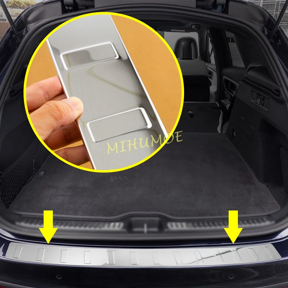 

Для Mercedes Benz GLC X254 2023-2025 Защита заднего бампера из нержавеющей стали, порог багажника, задняя защита, накладка протектора, Стайлинг автомобиля