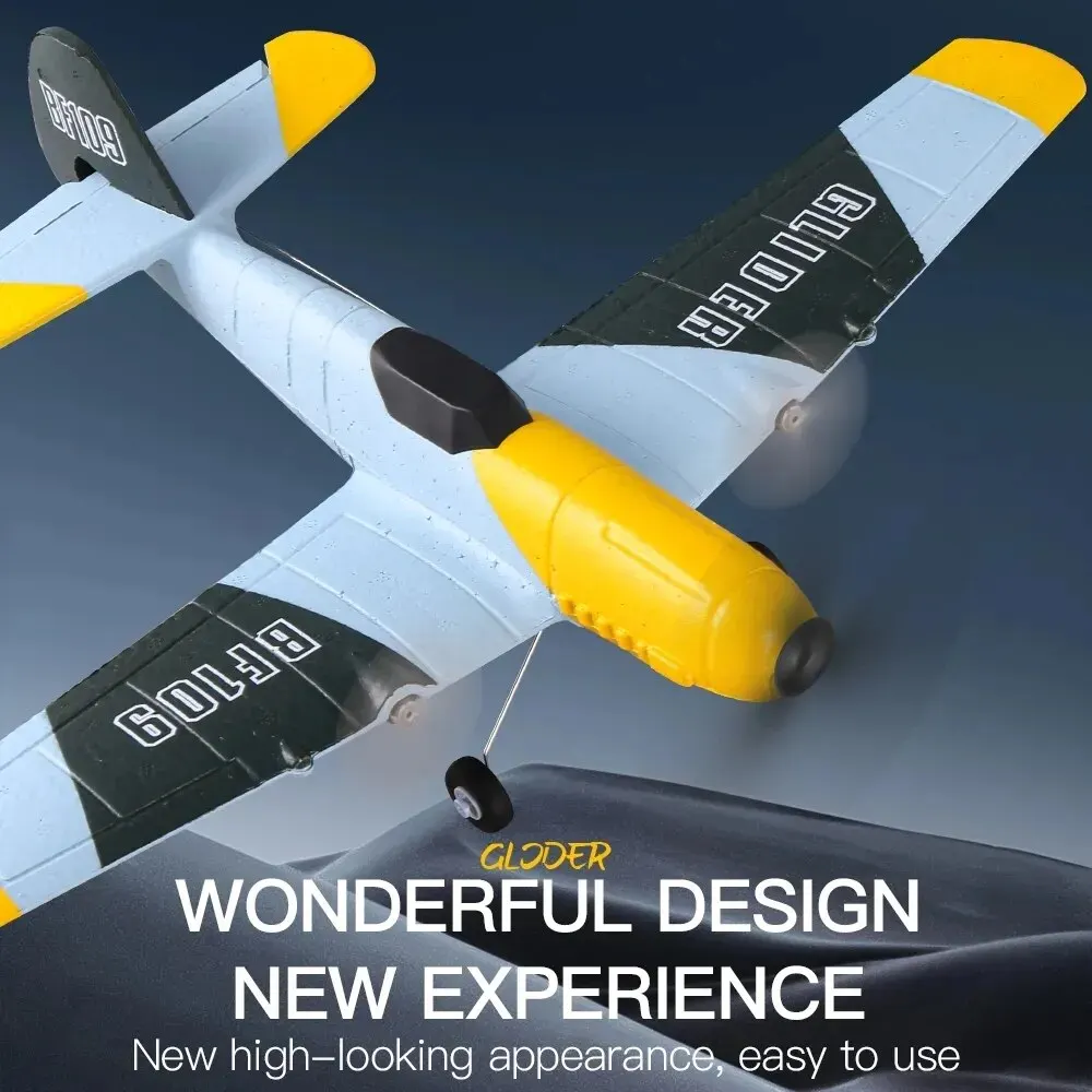 BF109 RC Plane 2.4G 3CH EPP Foam Remote Control Fighter Fixed Wingspan Glider Outdoor RTF RC Warbird Airplane Zabawki Prezenty