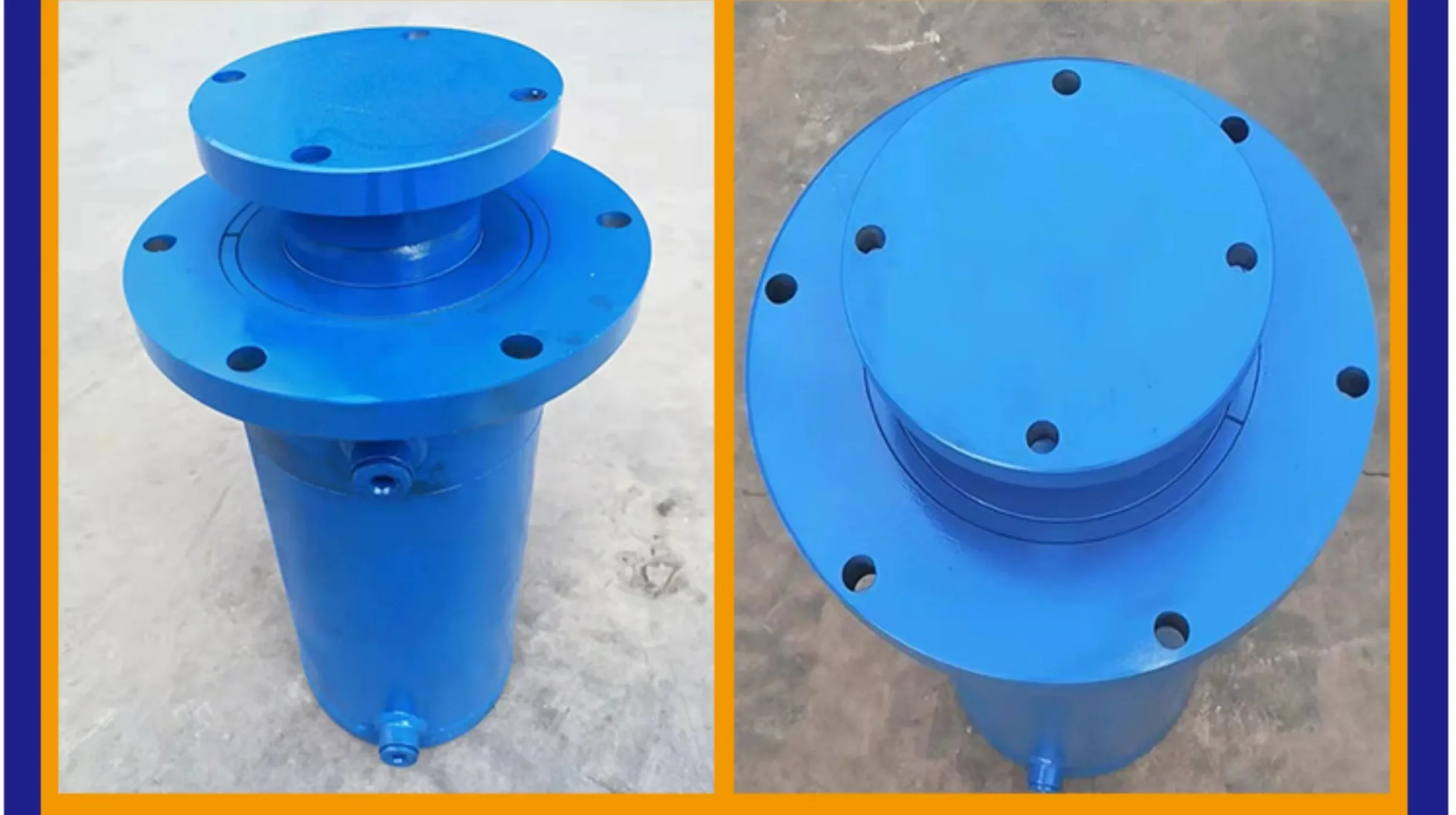 Powerful 150Ton 200Ton Double Acting Hydraulic Cylinder For Packing Press Top Bottom Flange