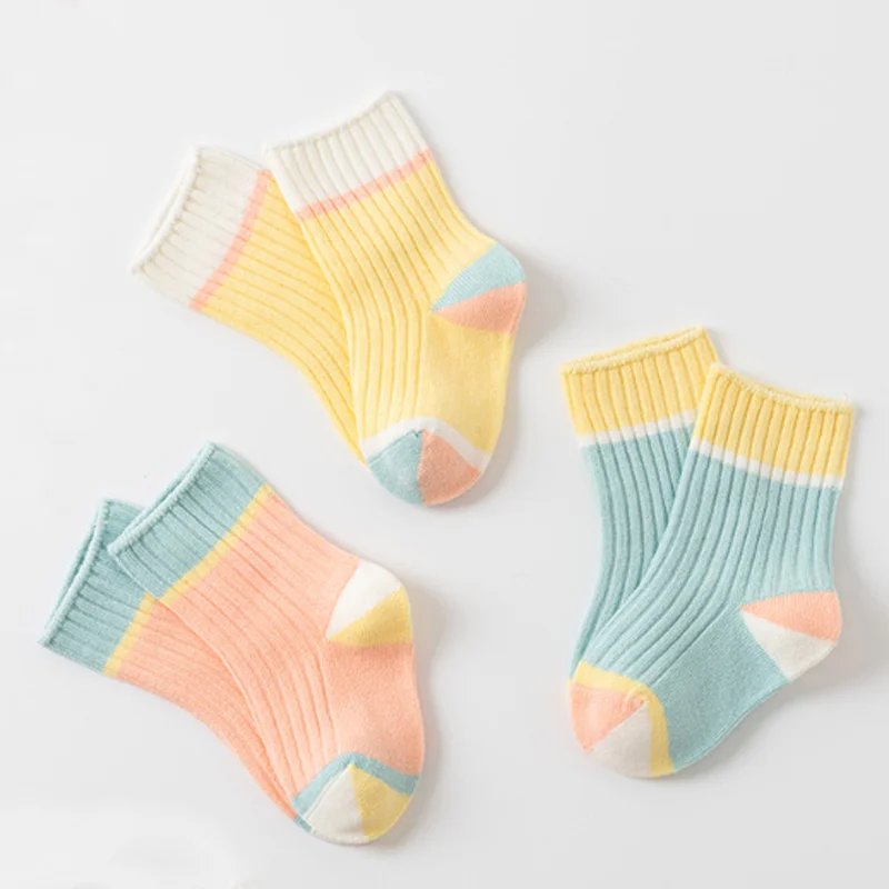 3 زوج/الوحدة جوارب أطفال غير رسمية جديدة
