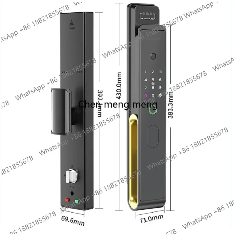 lock Facial Recognition smart lock Biometric fingerprint security door lock built-in wifi visual intercom 6068 mortise