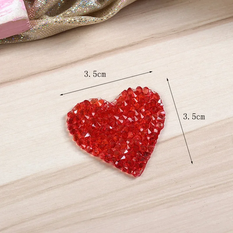 1pc Iron on Heart Love Patches for Clothing Red Silver Pink Clothing Stickers Stripes on Clothes Applique Garment Accessories