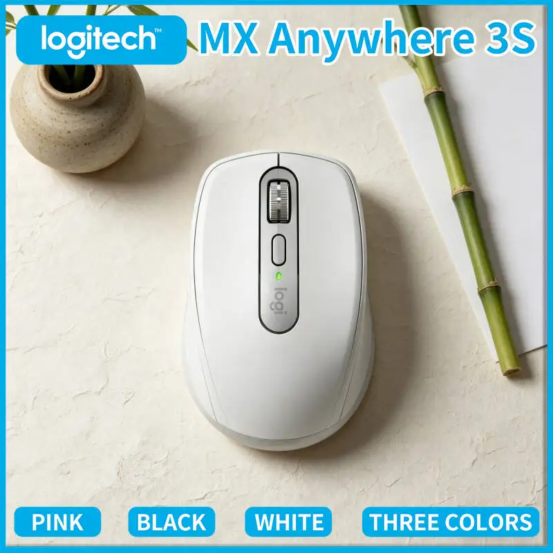 Logitech MX Anywhere 3S Office Mouse - 8000 DPI Darkfield, MagSpeed Scroll, Silent Click, Multi-Device Sync, Anti-Slip Grip