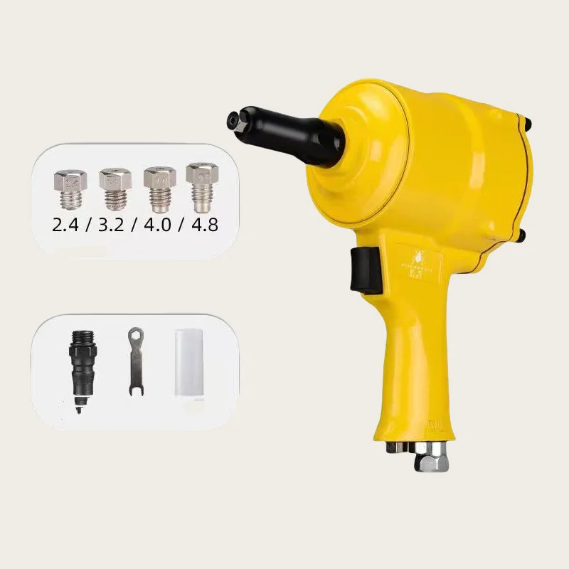 

Pneumatic Rivet Gun - Industrial Air-Powered Riveter, Self-Suction Riveting Tool, Gun-Style Automatic Riveting Machine