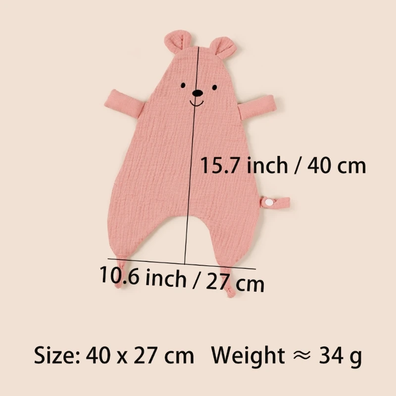 Animal dos desenhos animados Cotton Musselina Consolador Cobertor, Soft Newborn Sleeping Dolls, Kids Fashion Sleep Toy, Acalme Appease Towel Bibs