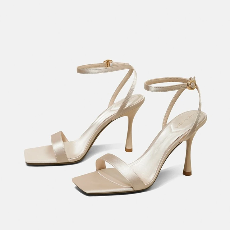 

2026 New Women's Sandals Elegant High-Quality Office High Heels Open Toe Everyday Professional Luxury Buckle Women's Sandals