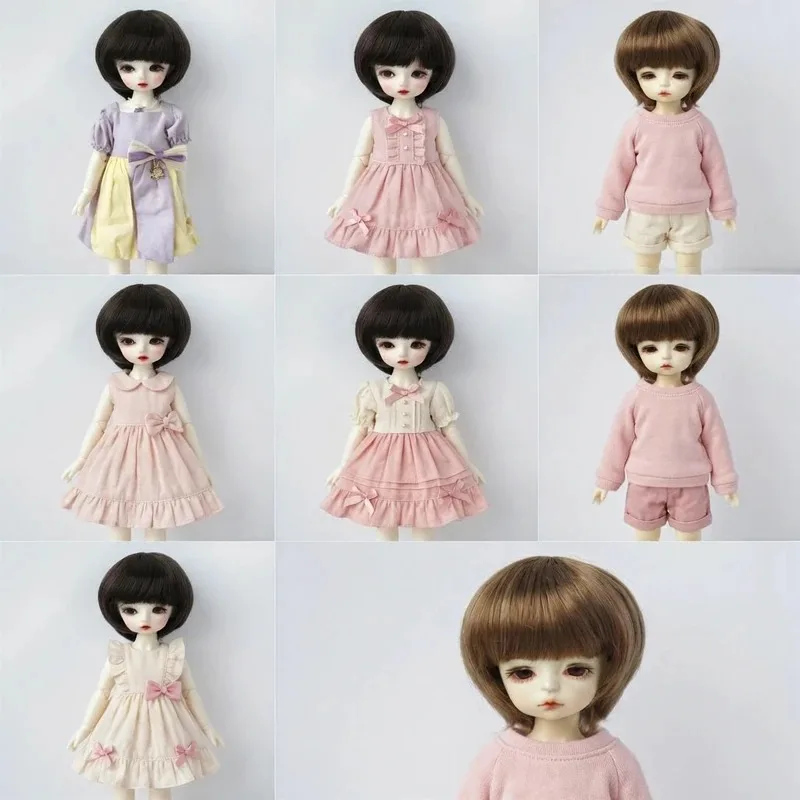JD019 Synthetic Mohair Wig Short Cut BJD Style for 1/12 to 1/3 OB11 YOSD MSD SD DOD Dolls Boyish Girlish Accessory