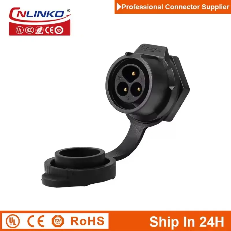 Cnlinko LP16 Aviation 3pin M16 Waterproof Solder Plug Socket Wire Joint Power Connector
