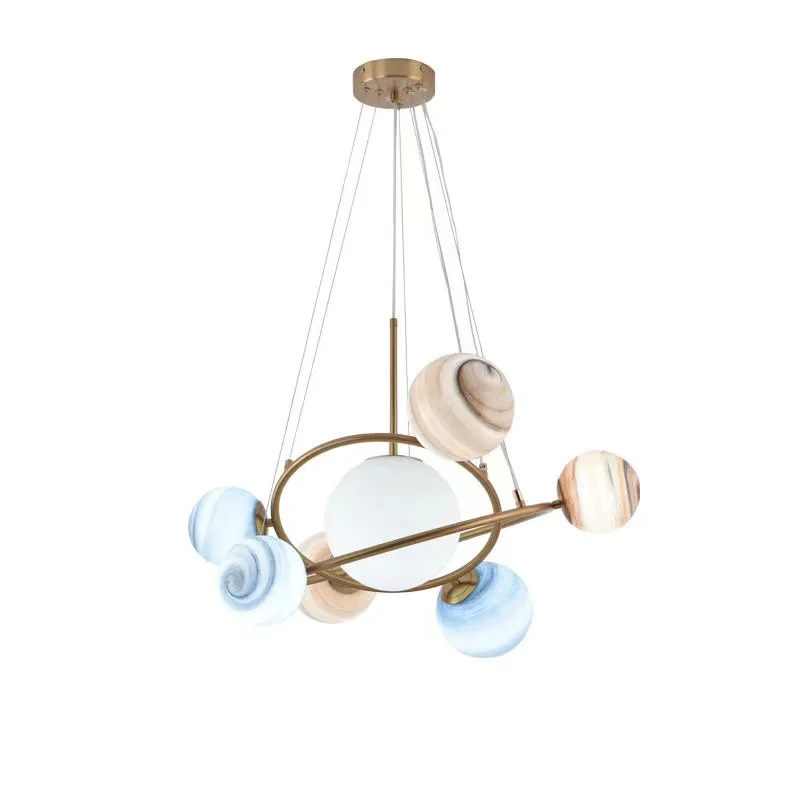 

Living Room Creative Planet Chandelier Wandering Earth Dining Room Bedroom Lighting