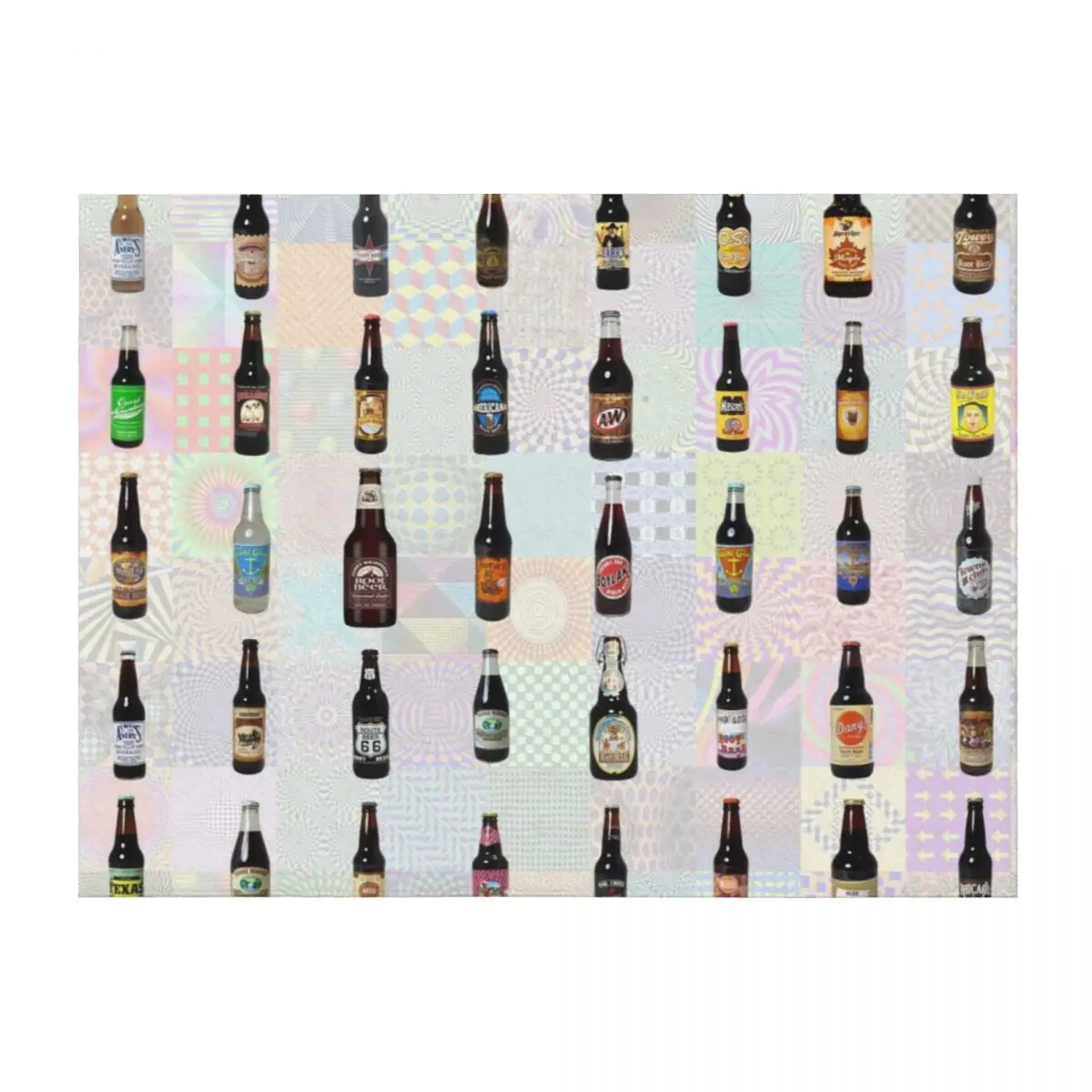 

Root Beer Throw Blanket funny gift Personalized Gift Tourist Summer Blankets