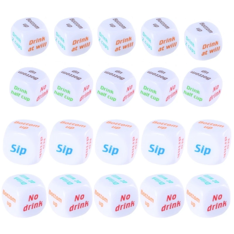 Entertainment Decider Dices Acrylic Adults Party Game Play Dices Drinking Dices