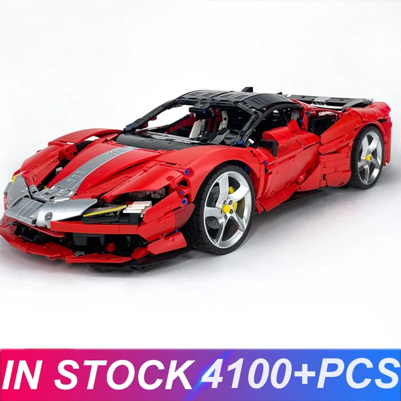 Technical Car Building Block The  SF90  Formula Sport Racing Car Model Toys Assembly Kids Christmas Gift