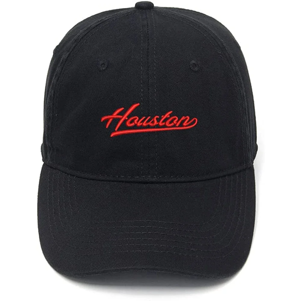 

Lyprerazy Men's Baseball Cap Houston City Embroidery Hat Cotton Embroidered Casual Baseball Caps