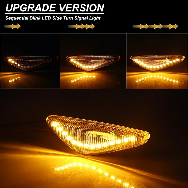 Per BMW X3 F25 2011-2017 X5 E70 2007-2013 (Non adatta X5M) X6 E71 E72 07-14 Indicatore LED dinamico Indicatore laterale Accessori di segnale