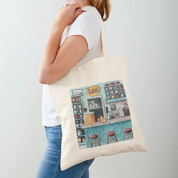 

Luke's Cafe Tote Bag Women's handbag Handbags women tote bag men's custom fabric bag