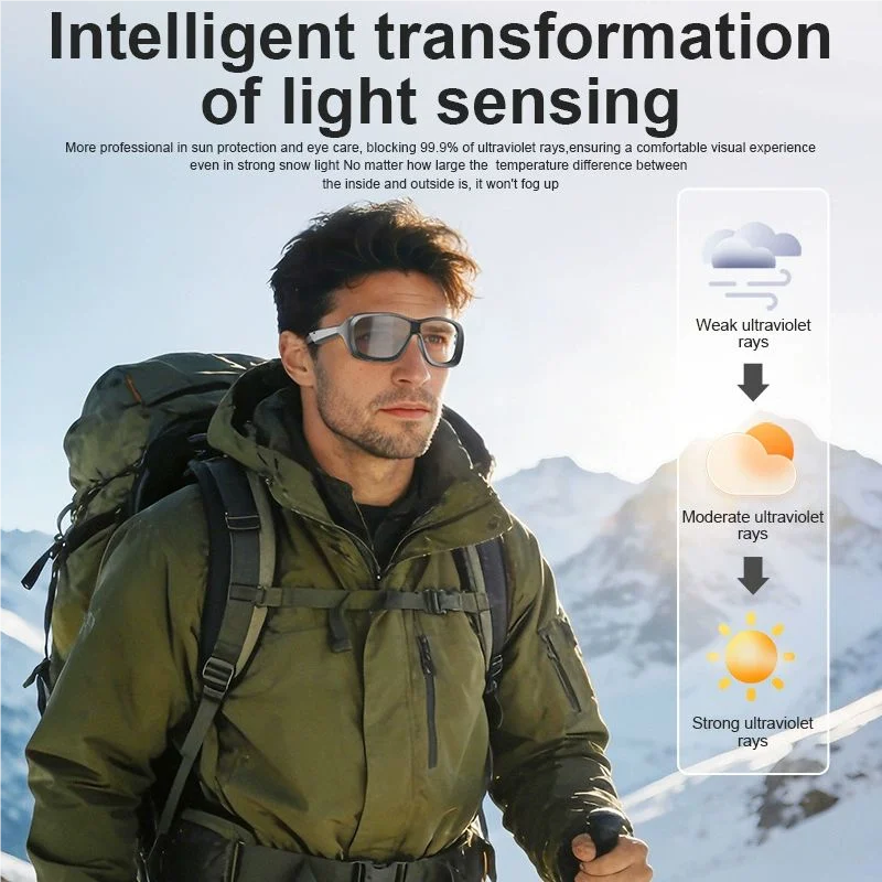 AI Glasses Voice Translation Smart Glasses For Outdoor Sun Protection Audio Goggles For Listening To Music And Calls Multifuncti