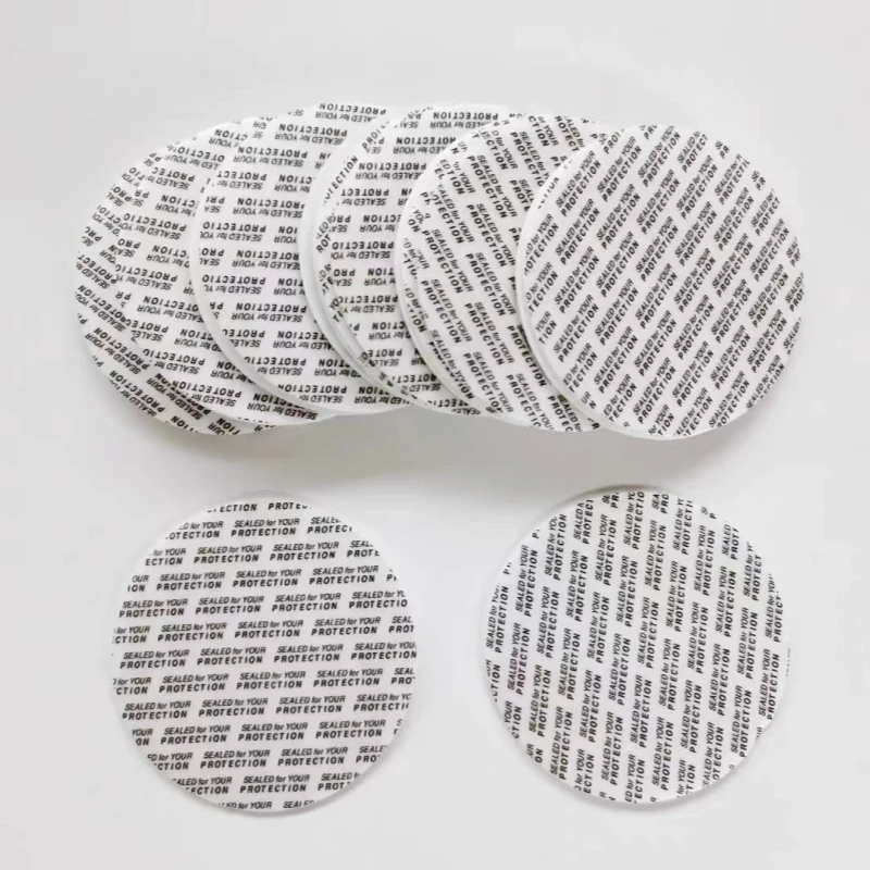 500Pcs Self-adhesive Foam Press Seal Cap Liners Cosmetic Jar Bottle Pot Safety Tamper Food Gasket Seals Pad 50mm/65mm/95mm/100mm