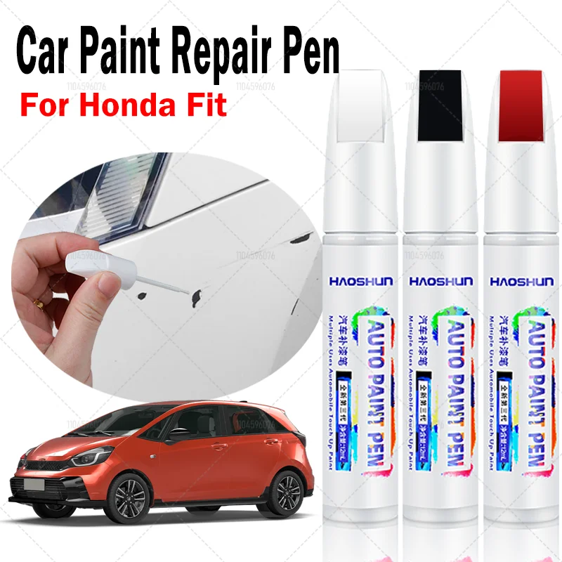 For Honda 2004-2024 Fit car repair pen scratch repair tool Taffeta white original car paint Ruili red paint Car body repair