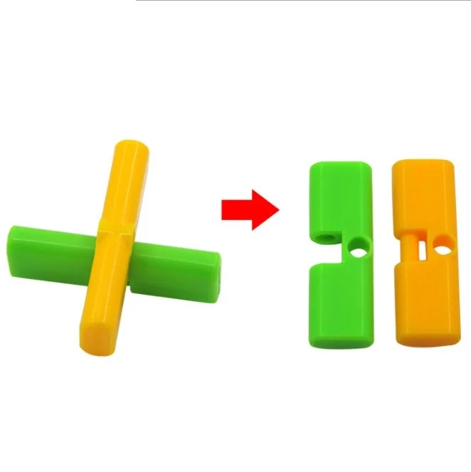 Magic Trick Props Magical Cross Interesting Lock Automatically Unlock Close-up Stage Performance Toy YH1732
