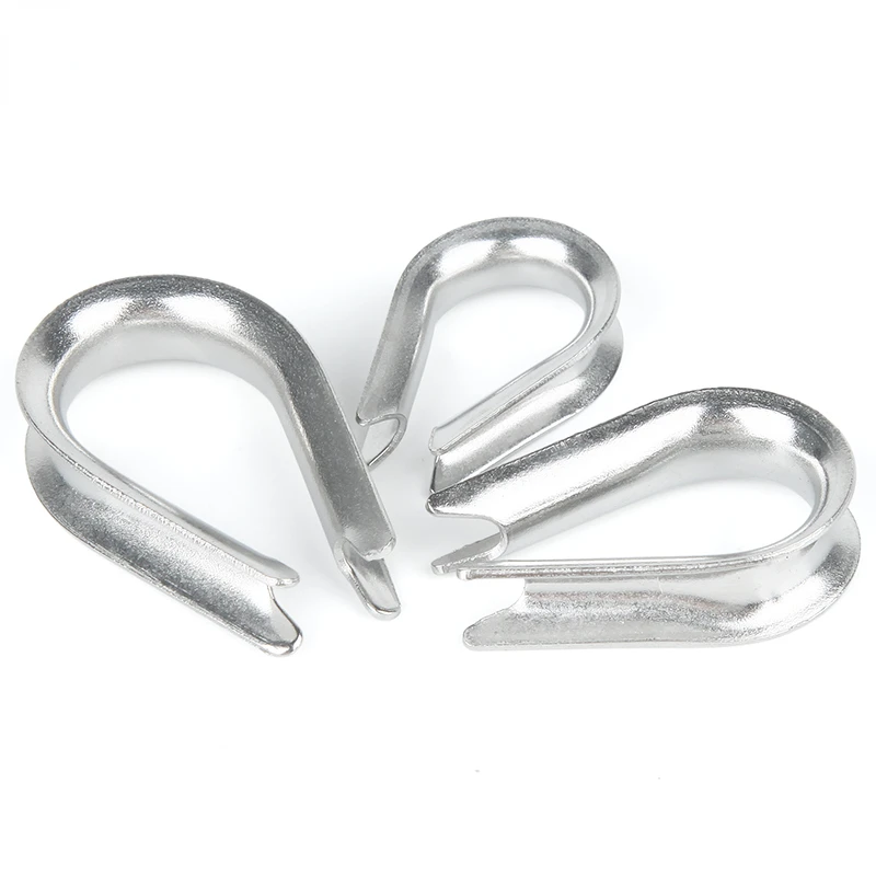 304 Stainless Steel Wire Rope Sleeve Ring Protective Sleeve Triangle Ting Boasting Chicken Heart Ring Wire Rope M2M4M5M6M8M16