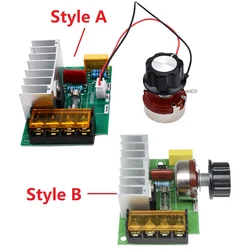 4000W 0-220V AC SCR Electric Voltage Regulator Dimmers Speed Regulating and Temperature Regulating Module Temperature Insurance